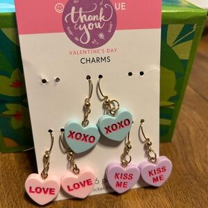 Valentine's Day Heart Charms Earrings‎